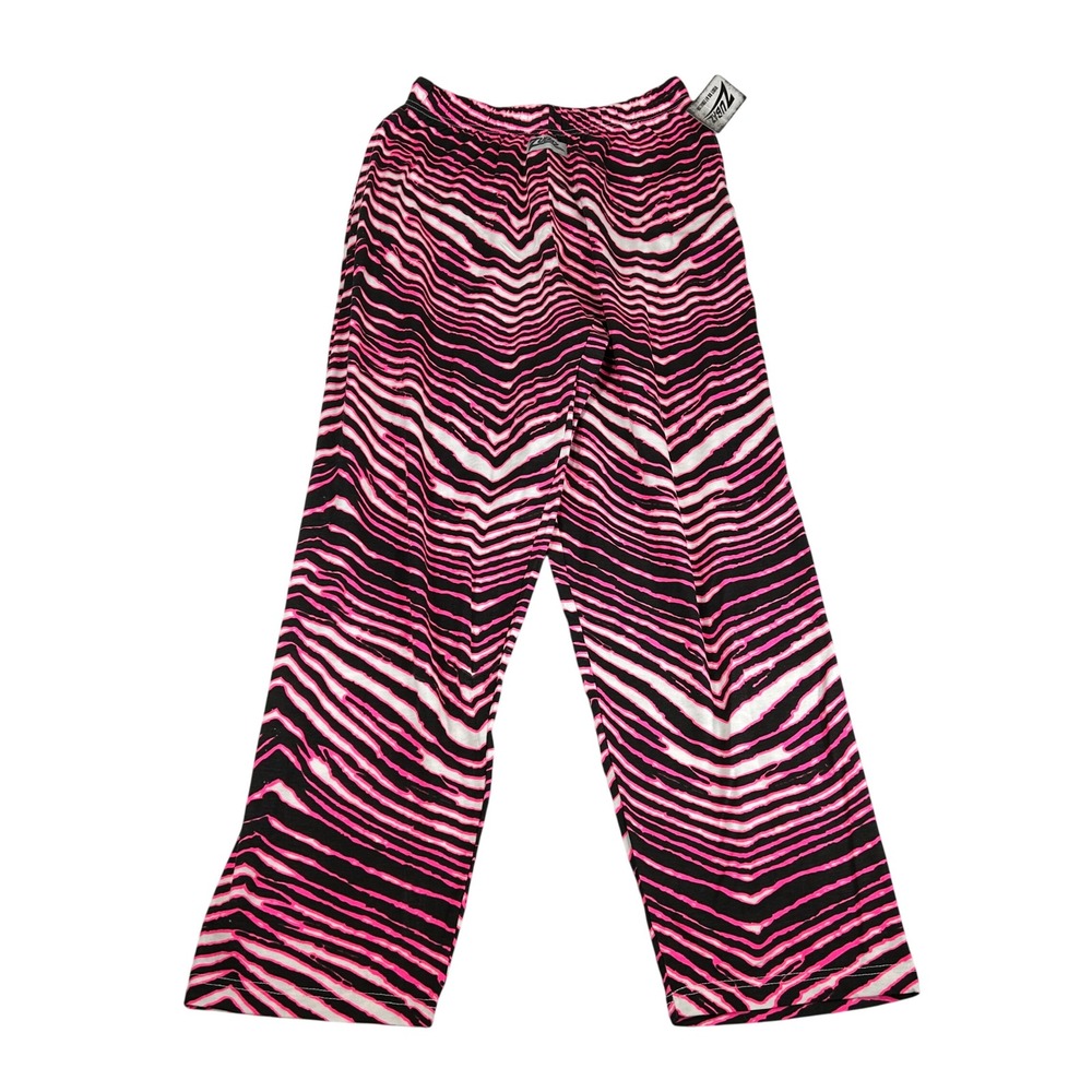 Zubaz Mens Pink Black Zebra Stripe Athletic Lounge Pants Size Large NWT